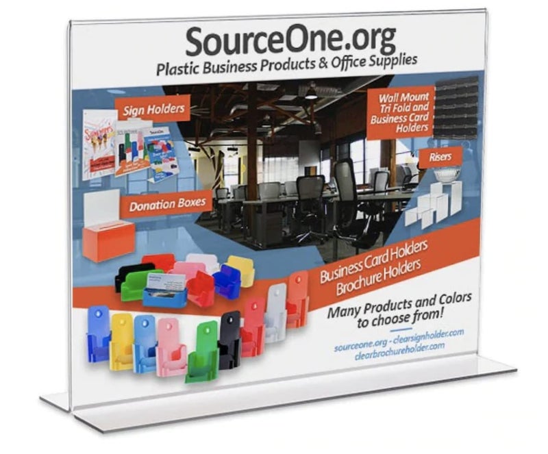 SourceOne Upright Landscape Large 17 x 11 Sign Holder Ad Frameâ€¦ - Image 2